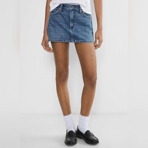 Denim Forum The 90s Vintage Micro Mini Denim Skirt Aritzia Y2K Size 24 Cotton